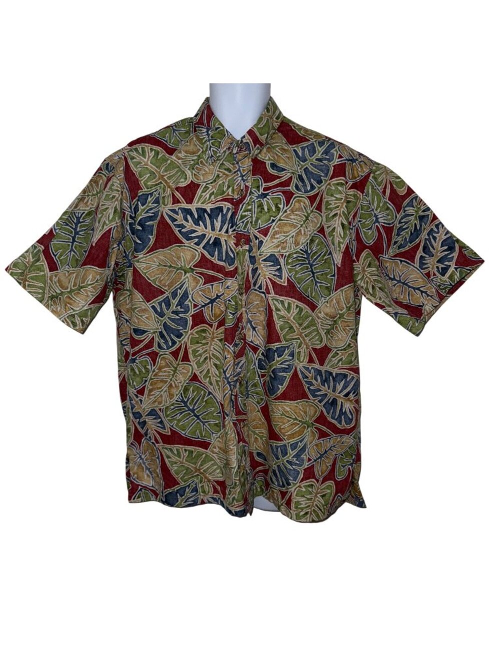 VTG Cooke Street Button Shirt Mens XL Palm Leaves Leaf Colorful Hawaiian Aloha